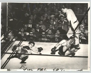 Boxing SAMMY LA PORTE, SANTOS HUGO Preliminary Ambers Arizmendi 1938 Press Photo - Picture 1 of 2