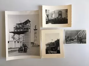 4 ancienne photo de sapeurs Pompiers incendie manoeuvre entrainement - Imagen 1 de 2