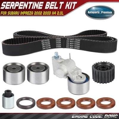 Kit de correa de distribución de 11 piezas para Subaru Impreza 2002 2003 H4 2,0 L GAS DOHC turboalimentado Foto 1 de 4