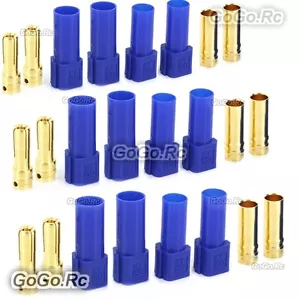 6 pares de conectores de bala de motor de corriente grande XT150 6 mm macho hembra con funda azul - Imagen 1 de 1