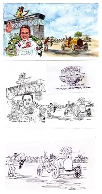 #4530 Indy 500 Racing FDC & Production Material Doris Gold - Image 1 of 3