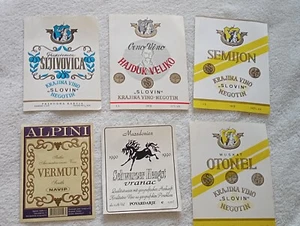 WEINWEIN 70er JUGOSLAWIEN KRAJIN RAKIJA HAJDUK VELJKO BRANDY LOT ETIKETT FLASCHE - Bild 1 von 13