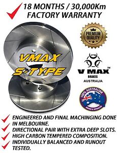 VMAX S-TYPE SLOTTED fits SUBARU WRX 1998-2017 294mm FRONT Disc Brake Rotors