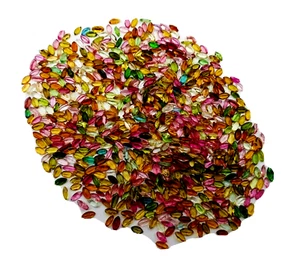 Pietre preziose sfuse taglio marchesa multi tormalina naturale lotto 100 pezzi 2*4 mm 8 CT - Foto 1 di 4