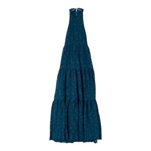 Kimchi Blue Julianna Maxi Dress Womens Size Small Dark Blue Floral Burn Out New 