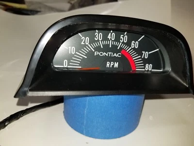 Tach Shop's 1968 Pontiac Hood Tach 5500 Redline 6 CYLINDER Lemans and Firebird - Image 1 of 4