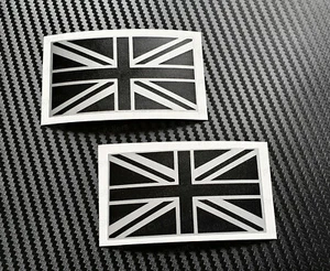 Union Jack Flag GB Great Britain Stickers Decals Car Wall Black Silver + colours - Picture 1 of 18