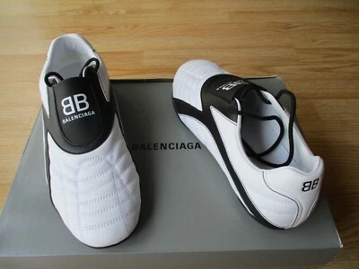$595 Balenciaga Zen Zapatillas bajas blancas negras para mujer talla 42 C EE. UU. 12 NUEVAS Foto 1 de 4