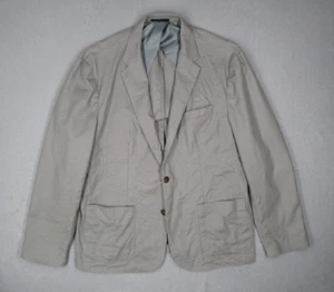 J Crew Jacket Mens Extra Large Gray Hemp Blend 2 Button Unstructured Blazer - Picture 1 of 14