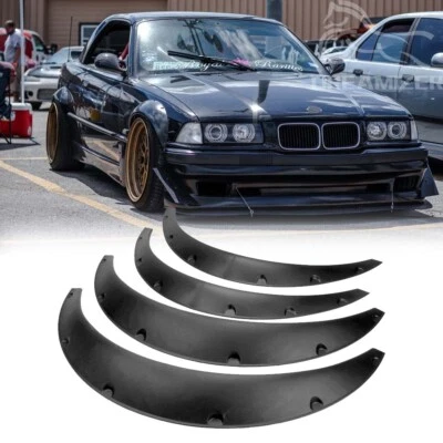 4.5"Extended Fender Flares Wide Body Kit Wheel Arches For M3 E36 E46 E91 E92 E93 - Image 1 of 4