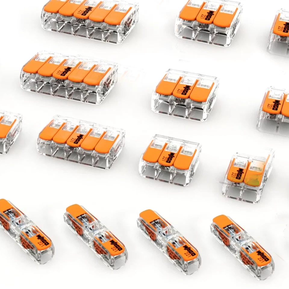 WAGO 221 Electrical Wire Connectors – Lever Splicing, 2/3/5 Port, 4mm & 6mm Core