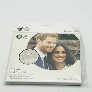 2018 Royal Mint Royal Wedding £5 Five Pounds Prince Harry & Meghan BUNC Pack - Picture 1 of 2