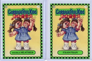 Garbage Pail Kids Flashback 1 DOUBLE HEATHER & FRAN FRAN Green Parallels - Picture 1 of 1