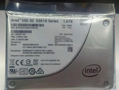 Intel 1.6TB SSD Enterprise 2.5" S3610 Series DC Internal SSDSC2BX016T4 MLC SATA - Image 1 of 4
