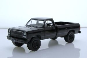 1993 Dodge Ram 1st Generation Lifted 4x4 Pickup Truck 1:64 Diecast Model Black