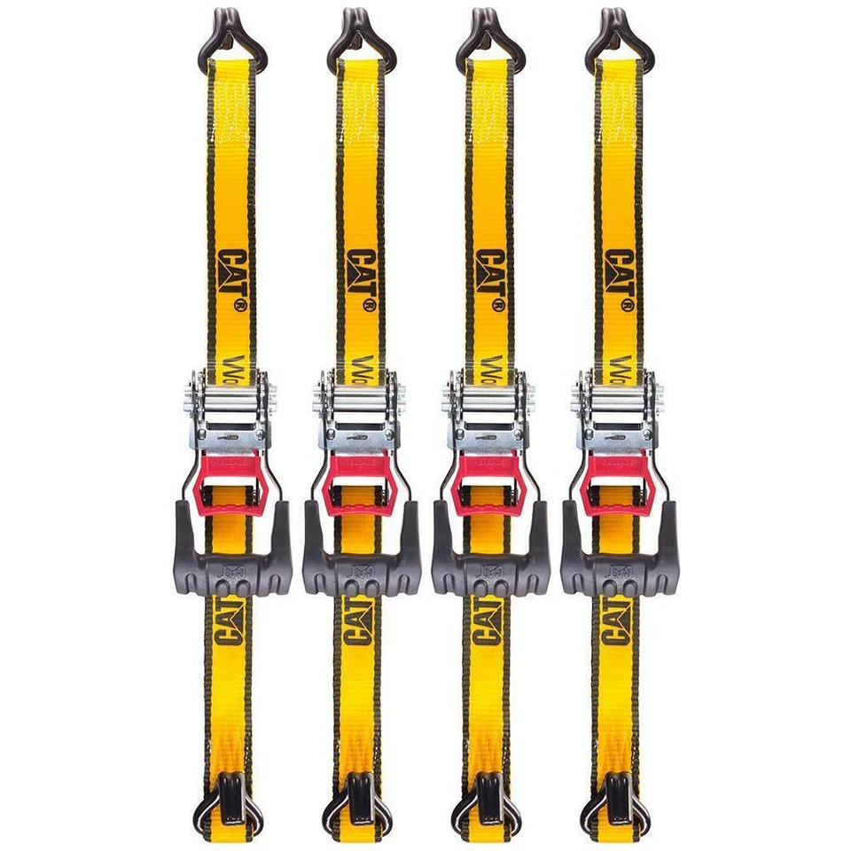 CAT Heavy Duty Ratchet Tie Down Straps - Pack of 4
