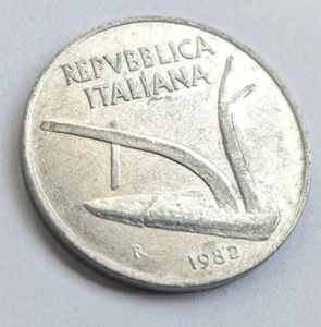 1982 Italy 10 Lire - Picture 1 of 2