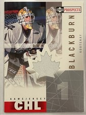 2000-01 Upper Deck Prospects CHL Dan Blackburn Game Jersey #DB Hockey