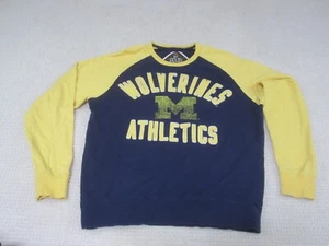 Michigan Wolverines Sweatshirt Erwachsene Medium blau gelb LS College Leichtathletik - Bild 1 von 10
