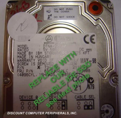 4GB IDE SSD Replace Worn Out DTNA-22110 Hard Drive with 2.5" 44 PIN CF SSD Card - Image 1 of 2