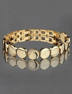 BRACELET FEMME. YVES CAMANI. PLAQUÉ OR. avec CRISTAUX de ZIRCONIUM. 59,90 € NEUF - Foto 1 di 11