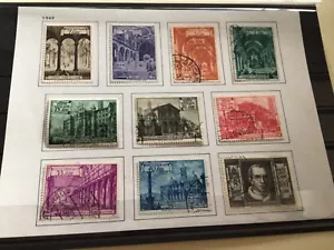 Sellos montados de la Ciudad del Vaticano 1949 como nuevos y usados A18942 - Imagen 1 de 5
