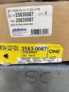 Genuine GM OEM 4x4 Rear Right Parking Brake E-Brake Cable 04-08 25830087 - Picture 1 of 2