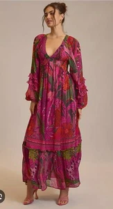 FARM Rio Anthropologie size medium Cool Leopards Maxi Dress - Picture 1 of 8