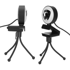 Webcam HD 1080P 30Fps Eingebautes Mikrofon Fülllicht 3 Helligkeitsstufen Pl URS - Afbeelding 1 van 22