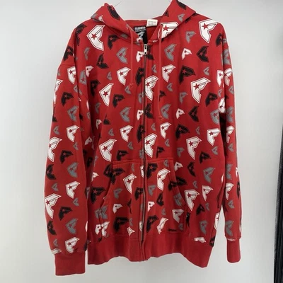 Famous Stars & Straps BOH Red Full- Zip Hoodie- Black and White Graphics- Large - image 1 of 4