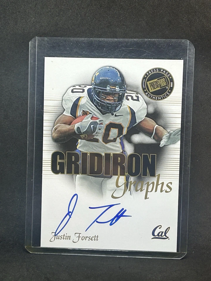 2008 Justin Forsett Press Pass SE Gridiron Graphs #GG-JF Rookie Auto RC B4 - Image 1 of 2