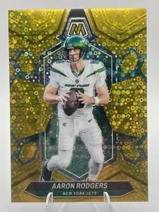 2024 Panini Mosaic - Aaron Rodgers #169 No Huddle Gold Mosaic Prizm 01/10 Jets - Picture 1 of 4
