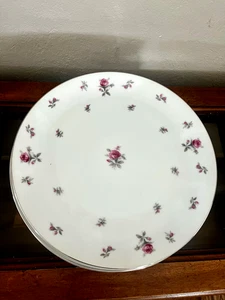 8 Rose Chintz Meito 10" Dinner Plates Pink Rose Japan Porcelain - Picture 1 of 4