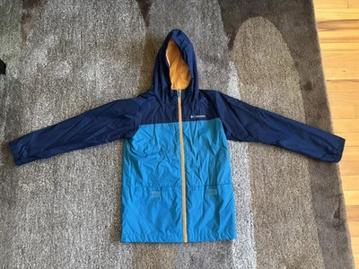 Chaqueta Columbia para niños talla M (10/12) azul con capucha cremallera completa usada Foto 1 de 4