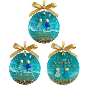 Decorazione Natalizia Vetro Mare Amicizia Ottimo E Bellissimo Regalo Amicizia - Foto 1 di 14