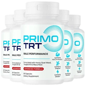 (5 Pack) Primo TRT Pills for Men, PrimoTRT for Male Health Supports 300 Capsules - Picture 1 of 12