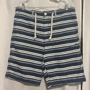 THIRD & ARMY BLAU-WEISS GESTREIFTE SHORTS GRÖSSE 34 Maritim Seil zum Binden - Bild 1 von 6