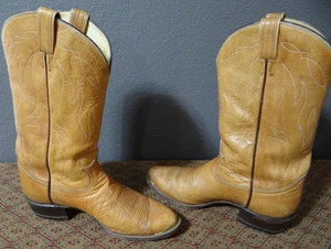 Botas de cuero marrón vaquero occidental de colección Tony Lama para hombre talla US 10 D hechas en EE. UU. - Imagen 1 de 12