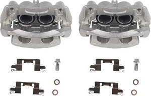 2x Front Brake Caliper w/Bracket for Nissan Frontier 05-19 Xterra Suzuki Equator - Foto 1 di 9