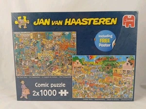 Jan van Haasteren x2 1000-teiliges Puzzle - The Music Shop & Holiday Jitters - NEU! - Bild 1 von 6