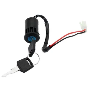 Black 2 Wire Ignition Key Switch For POCKET DIRT BIKES ATV SCOOTER U KS51 - Picture 1 of 4