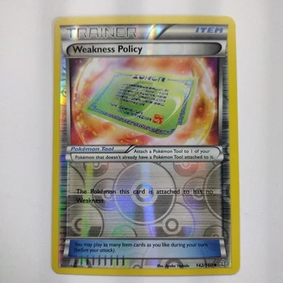 Weakness Policy 142/160 2015 XY Primal Clash Pokemon Card Reverse Holo - NM - Image 1 of 2