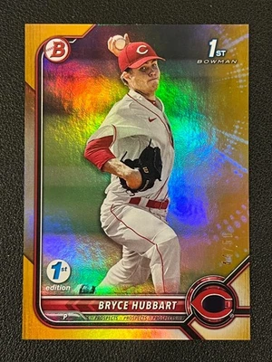 Bryce Hubbart 2022 Bowman First Edition Gold Foil /50 1st Reds - Image 1 of 2
