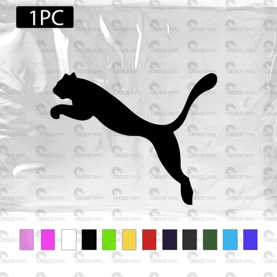 LOGO DEPORTIVO PUMA PLANCHA ÚNICA EN HTV 1 pieza elige tu color calcomanía deportiva hágalo usted mismo Foto 1 de 2