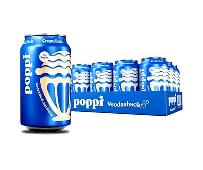 🌟 Poppi Cream Soda Prebiotic Soda – 12 fl oz Cans (Pack of 12) ONEDAYY SHIPP!!! - Image 1 of 4