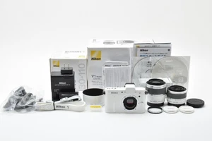 Nikon 1 V1 White Double Zoom Kit 10-30mm 30-110mm Objektiv Boxed aus Japan 2551927 - Bild 1 von 12