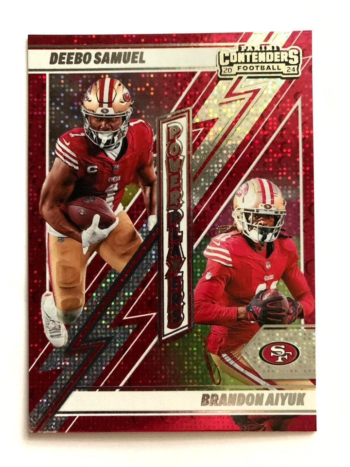 DEEBO SAMUEL / BRANDON AIYUK  SPARKLE 2024 CONTENDERS POWER PLAYERS #11 - Image 1 of 2