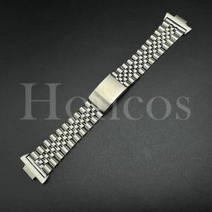 Pulsera jubileo de acero plateado con eslabones de extremo plano se adapta a Tissot PRX + adaptador - Imagen 1 de 4