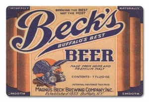 Beck's Bier Brauerei Lager Ale Blechschild MAN CAVE GARAGE Karosseriewerkstatt ami038 - Bild 1 von 1