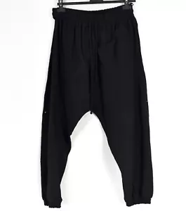 Pantalones de harén de lino negro Creare ""MIX"" talla grande - Imagen 1 de 2